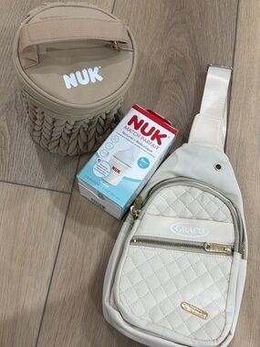 Graco Cream Quilted Sling Bag for Kids
